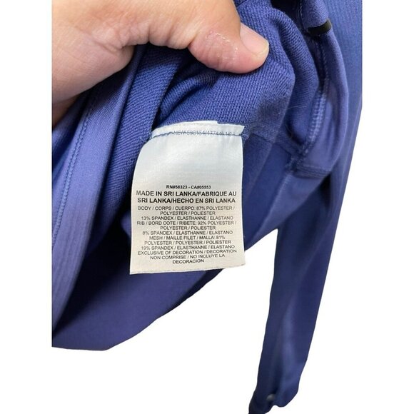 Nike Pro HyperWarm Hoodie 915287 508 Girls Size XL Blue Teal Swoosh Thumb Hole - Picture 3 of 7